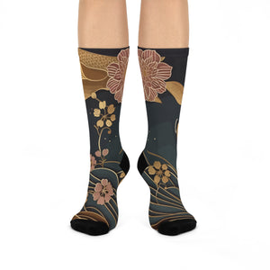 Aiki Floral Cushioned Crew Socks
