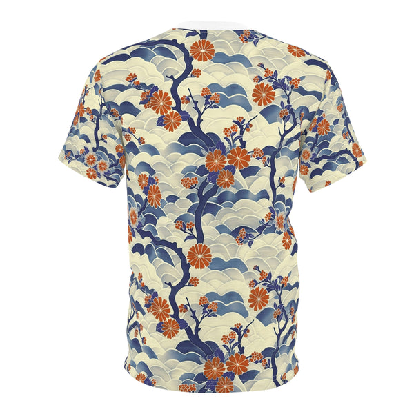 Aiki Unisex Floral Wave Print Tee