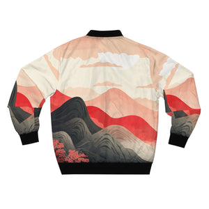 Aiki Scenic Vibrant Mountain Men's Bomber Jacket