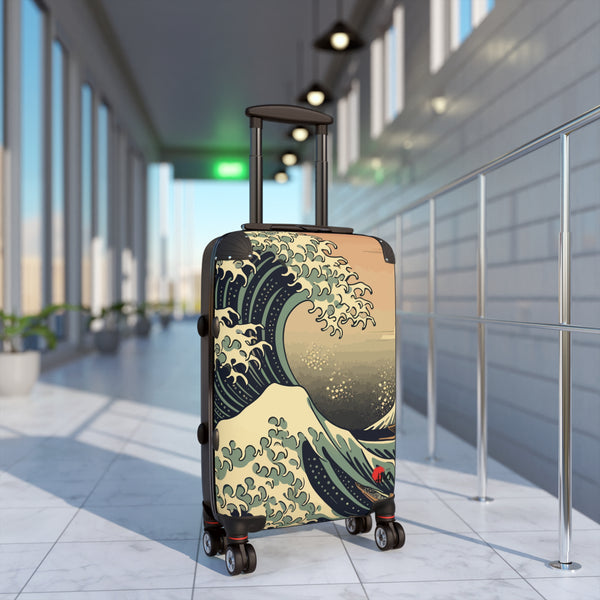The Aiki Ocean Wave Design Suitcase - Stylish Luggage for Travelers