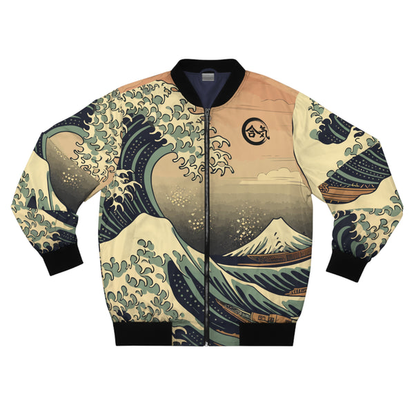 Aiki Kanagawa Wave Men's Bomber Jacket