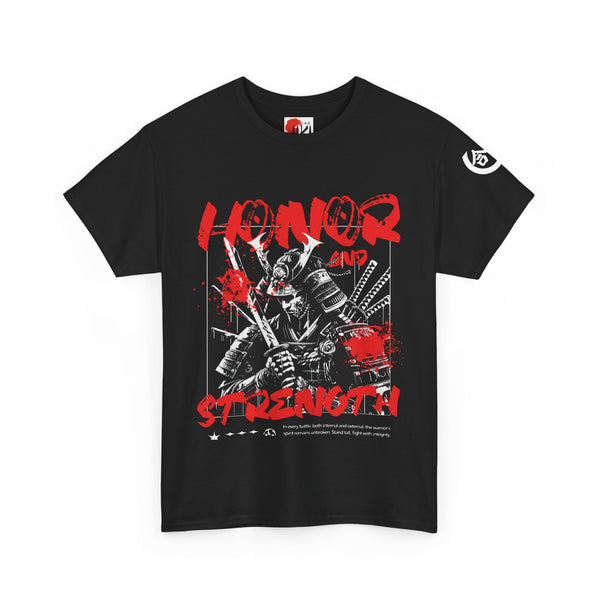 Aiki Honor and Strength Unisex Heavy Cotton Tee - Bold Graphic Tee for Casual Wear