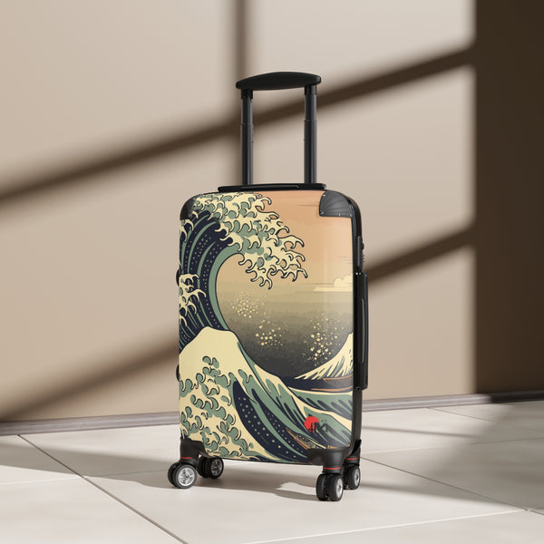 The Aiki Ocean Wave Design Suitcase - Stylish Luggage for Travelers