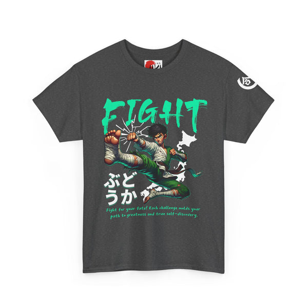 Aiki FIGHT! Unisex Heavy Cotton Tee - Motivational Graphic T-Shirt for Gamers and Fitness Enthusiasts