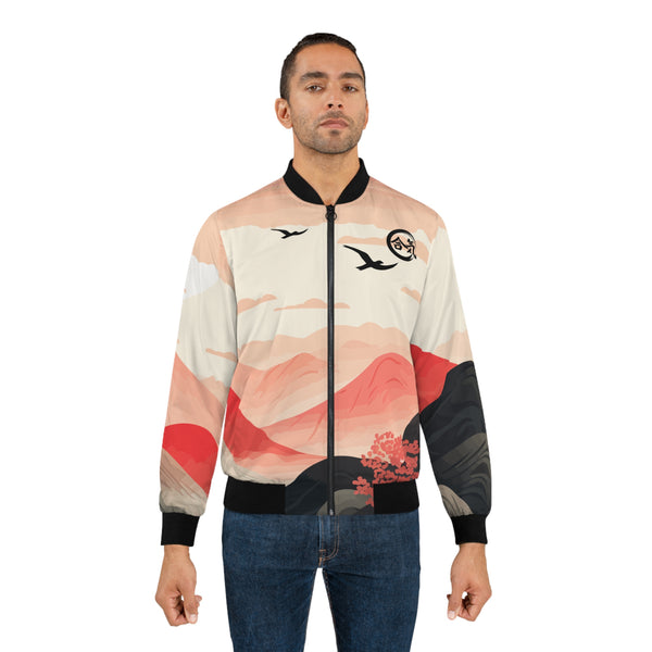 Aiki Scenic Vibrant Mountain Men's Bomber Jacket
