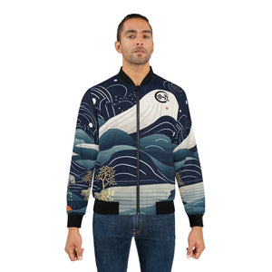Aiki Artistic Mountain Men's Bomber Jacket